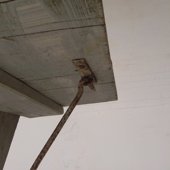 Image 1 of Grande table pliante, table à bière Biere Amos Metz, années 1930