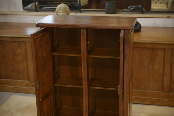 Brutalist Aranjou wardrobe in elm 1960s (photo 9 of 11)