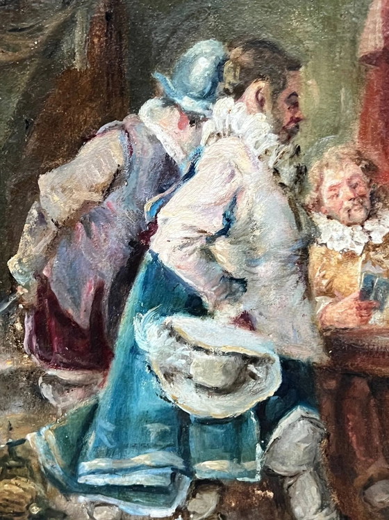 Luigi Giorgio Baldero (1840-1910) "Musketiere"., Gemälde & Zeichnungen, Leinwand (Foto 3 von 8)