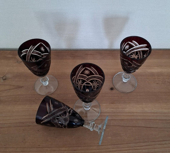 Juego de 4 copas de cristal rojo checo de Bohemia – Vasos y jarras, Crystal, Glass (photo 8 of 10)