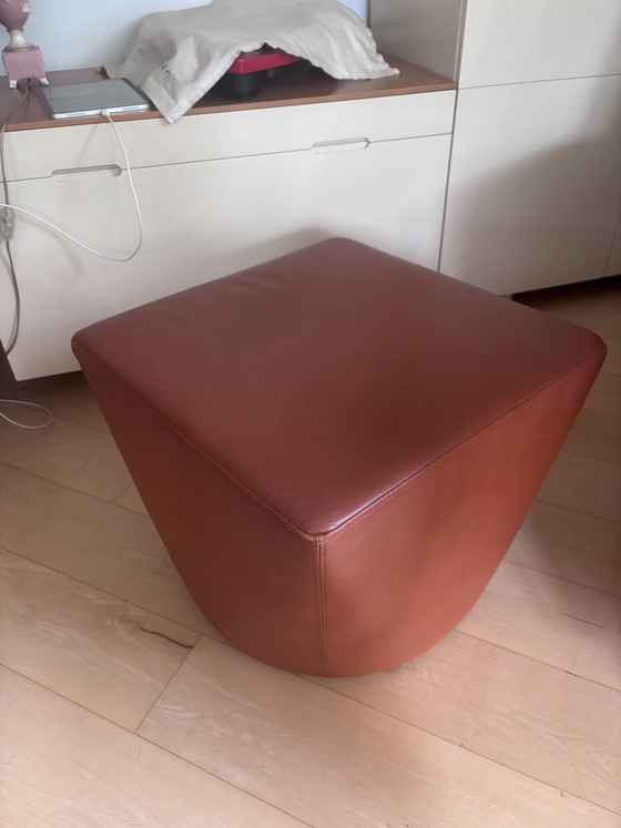 De Sede Bank + Poef – Banken, Leather, Metal (photo 5 of 7)