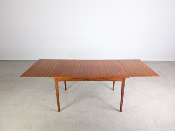 Image 1 of Table à manger extensible vintage en teck originale du milieu du siècle, danoise