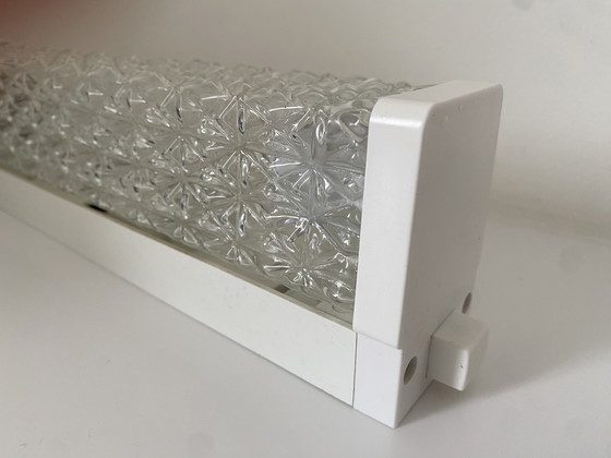 Image 1 of Lampada da parete vintage in cristallo e vetro ghiacciato, 1960