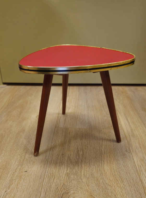 Image 1 of Vintage Plant Table Side Table Red