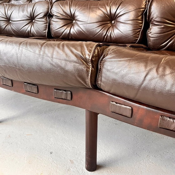 Image 1 of Sofá de cuero de Sven Ellekaer para Coja, años 70