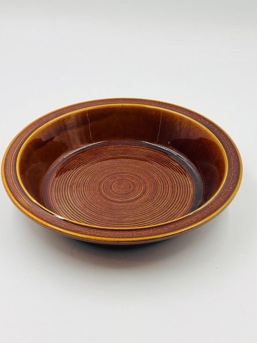 Grand Plat Rond Deco Hälsingborg Ringar K.J. Svensson 70s