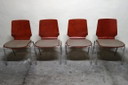 Set di 4 sedie Hiller, Germania, anni '70