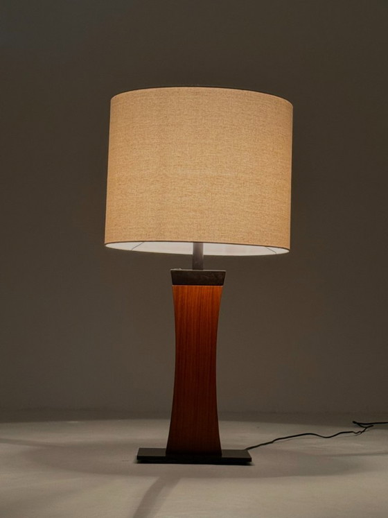 Italian Mid Century teak table lamp – Wood, Metal (photo 11 of 16)