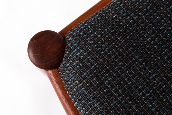 Image 1 of Set of 4 Niels Koefoed Ole Chairs | 1970s Denmark | Vintage Danish Teak Dining Chairs | Reupholstered