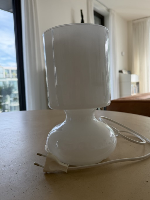 Vintage Lykta Ikea Table/Bedside Lamp White - Very Good Condition! – tafellampen, Glass (photo 2 of 5)