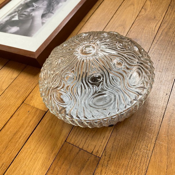 Image 1 of Piccola lampada da parete/soffitto con vetro spesso, anni '70-'80