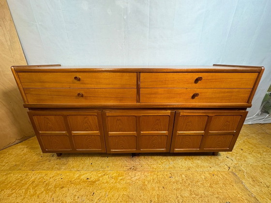 Image 1 of Mid Century Retro Vintage Teak Sideboard by Nathan (Circa 1960–1970)  A stylish and highly versatile mid century modern teak sid
