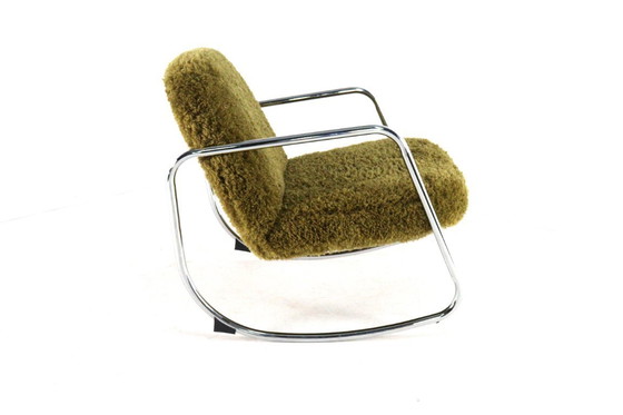 Image 1 of Poltrona a dondolo vintage imbottita