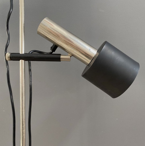 Double Shaded Metal Floorlamp by J. Hoogervorst for Anvia Netherlands – Floor lights, Chrome (photo 7 of 15)