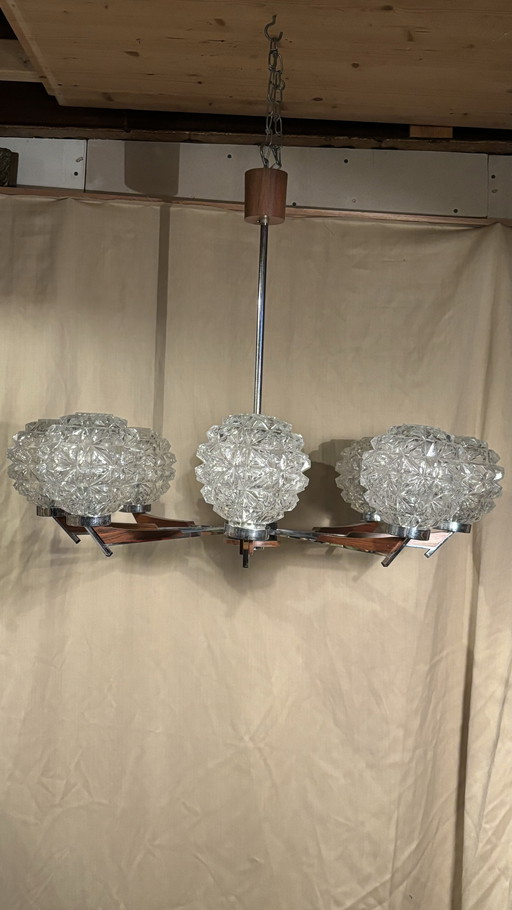 Scandinavische Sputnik-stijl kroonluchter della metà del secolo