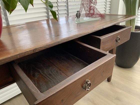 Image 1 of Antique Spanish wooden (console) table.