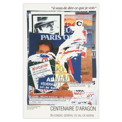 Jacques Villegle Poster Honderdjarig bestaan ​​van Aragon 1997 – Paper (photo 2 of 5)