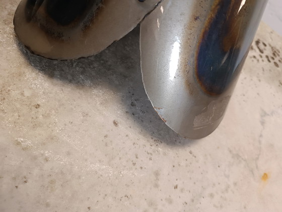 Image 1 of Set di 2 lampade a sospensione in metallo a forma di fiore