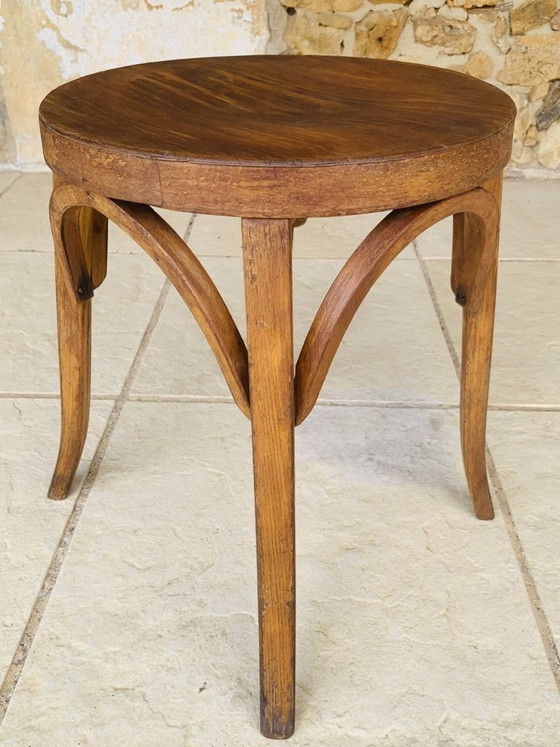 Sgabello vintage in legno curvato di Baumann, risalente agli anni '50 circa. – Sgabelli, Wood (photo 15 of 20)