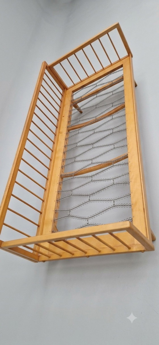Image 1 of Mid-century modern zitmeubelset (3 stuks) toegeschreven aan Knoll Antimott – spindelbank en 2 fauteuils