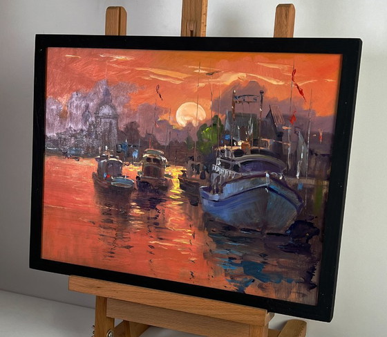 Image 1 of Ferry with a Romantic Sunset