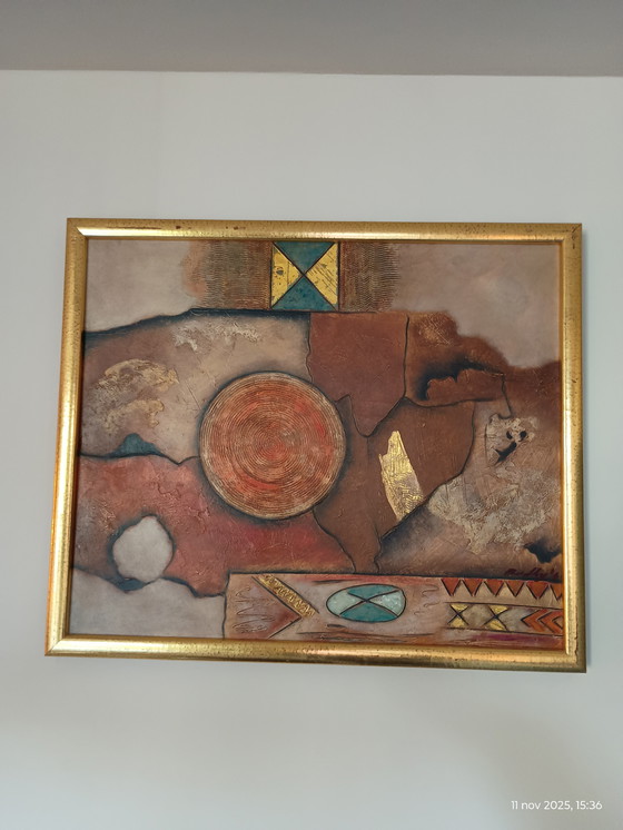 Image 1 of Pintura abstracta dorada