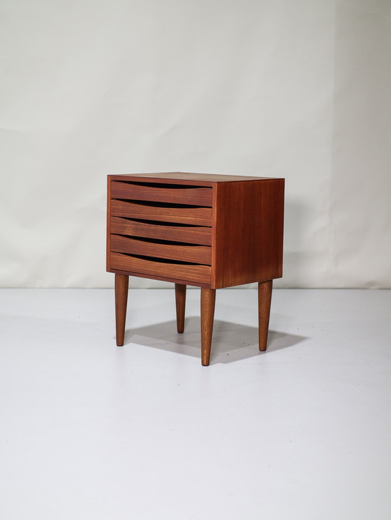 Image 1 of Nightstand Drawer Cabinet Vintage Teak Danish