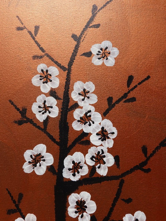Love Birds J533 - Original large painting – Paintings & Drawings, Canvas (photo 6 of 13)