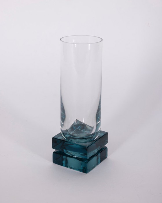 Vintage Italian Blue Crystal Glasses, 1970s, Set of 11 – Glass & Decanter (photo 6 of 8)