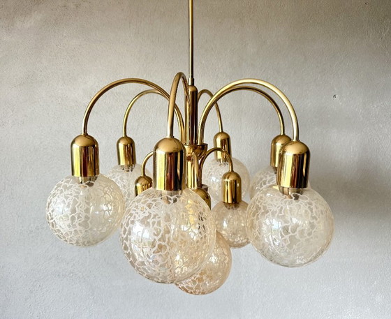 Vintage Bollen Spoetnik Kroonluchter – Cosack Leuchten, Glass, Metal (photo 3 of 9)