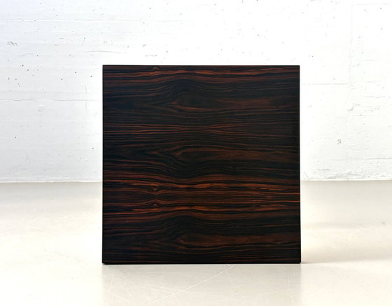 Image 1 of Bijzettafel met palissanderfineer en chromen frame, jaren 70
