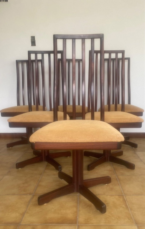 Image 1 of 6 hermosas sillas giratorias A.H. Macintosh de teca