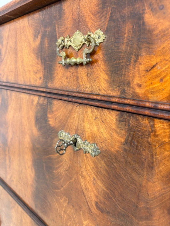 Image 1 of Zeer mooie Biedermeier ladekast, kastje, woonkamerkast, wastafel, circa 1900