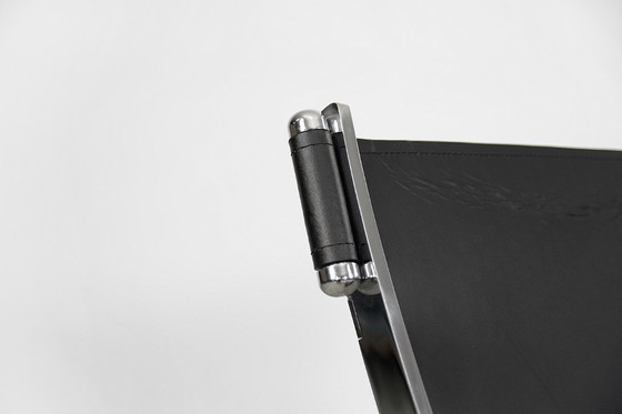 Image 1 of Vintage Minimalist Italian Leather Chair, 1980s