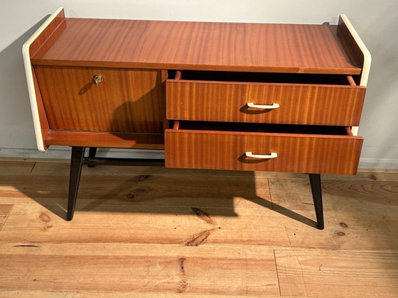 Image 1 of Prachtig vintage rockabilly tv meubel & 2 kastjes