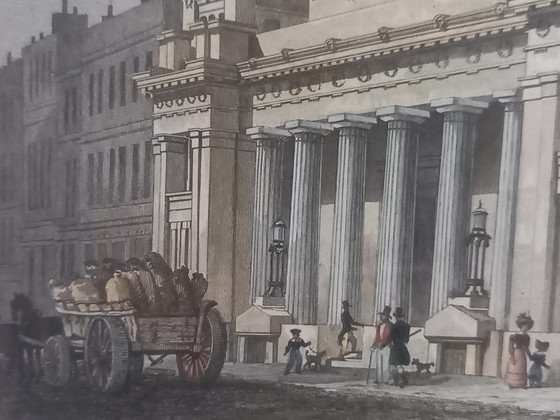 Stampa Antica LONDON BANK Exchange, Dipinti e disegni, Vetro, Marrone (foto 11 di 24)