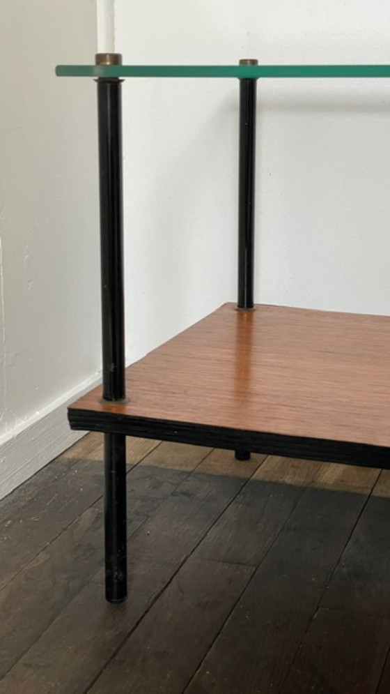 1960 Double-Tier Coffee Table – Saint Gobain, Brass, Metal (photo 18 of 31)