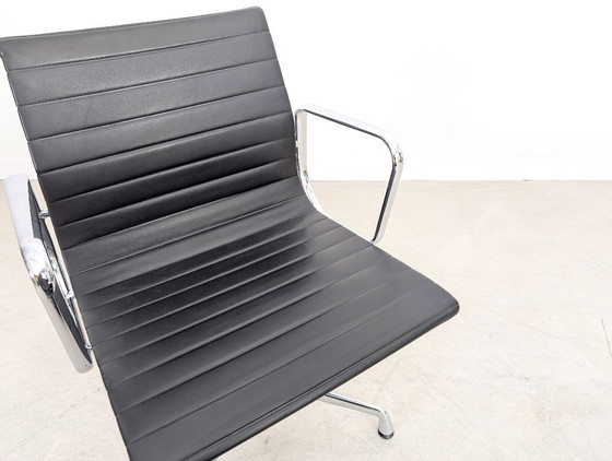 Image 1 of Original 3x Vitra Charles & Ray Eames Chair EA 108 Leather Black