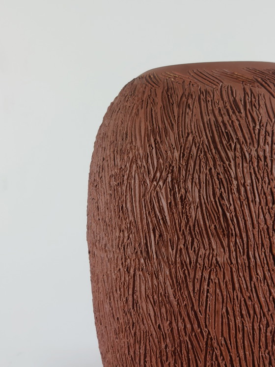 Vintage vaas met sgraffito decoratie in brutalistische stijl uit het midden van de 20e eeuw – Vazen, Ceramic (photo 3 of 14)