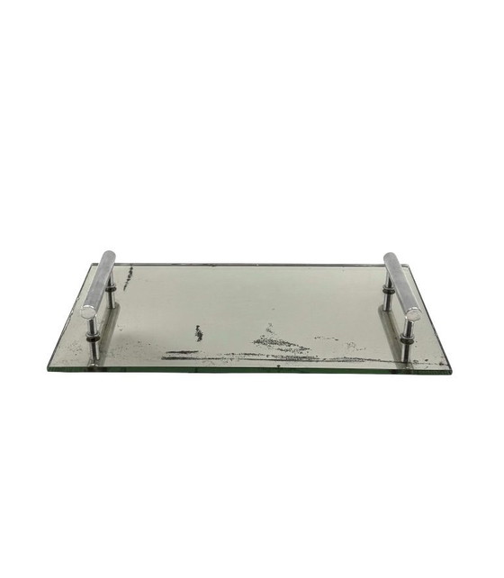 Image 1 of Modernist mirrored tray, France 1960