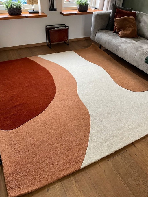 Tapis carré moderne neuf 214 x 214