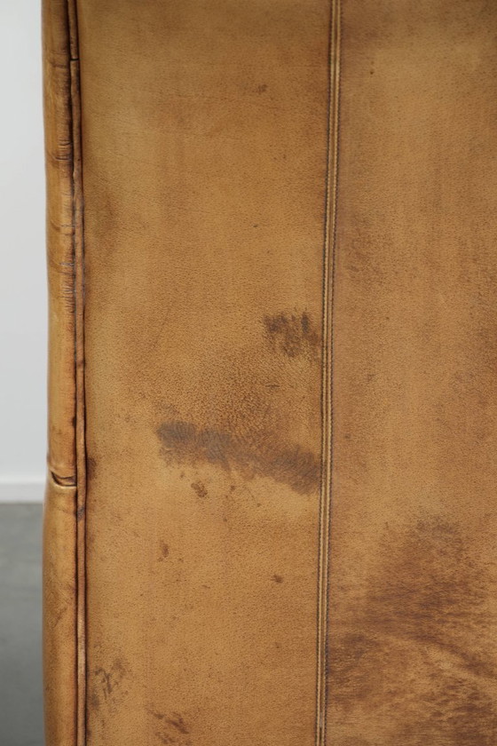 Image 1 of 4 x Luxury Cowhide Leather Dining Chairs With A Beautiful Light Color And A High Back