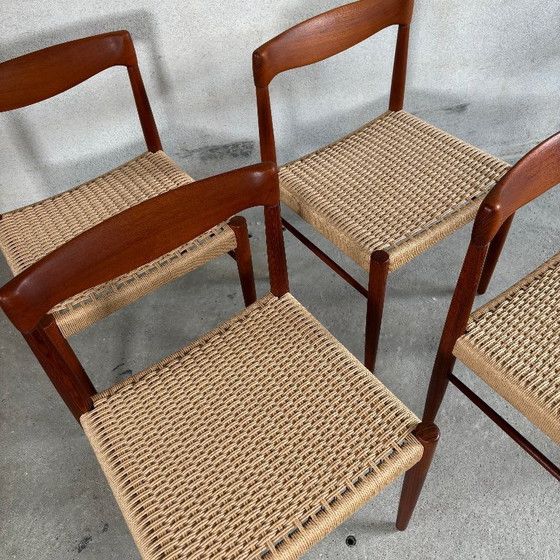 Image 1 of 4x Sillas de comedor H. W. Klein para Bramin - Teca Papercord