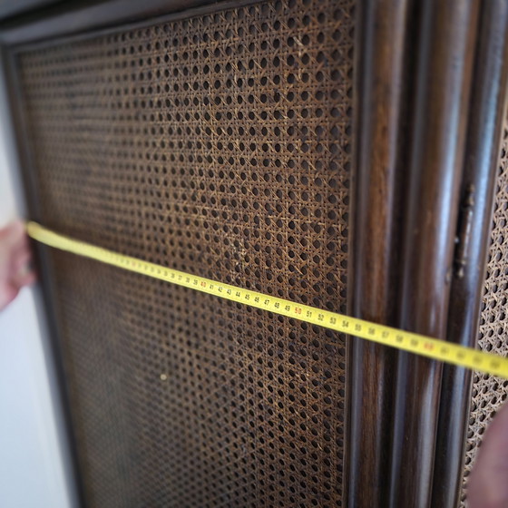 Image 1 of Armadio in rattan marrone scuro, dimensioni 180x112x66 cm.