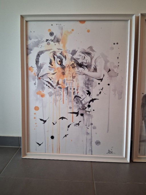 2 Framed Art Prints Of Lora Zombie