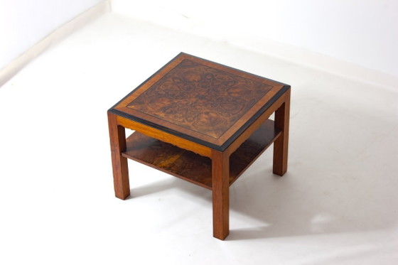Image 1 of Burlwood Art Deco Table