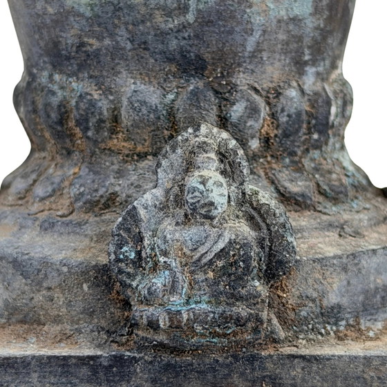 Estupa Votiva de Bronce de la India Oriental – Tradición Pala – c. Siglos X-XII – 10,5 cm – Esculturas (photo 4 of 11)