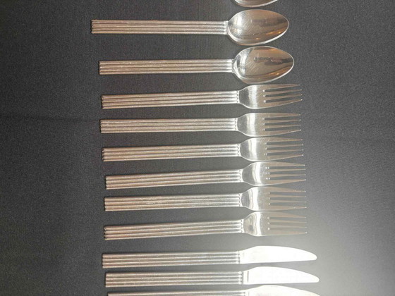 Image 1 of Vintage IKEA Strateg bestekset: 18-delig postmodern roestvrijstalen bestek