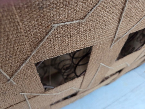 Image 1 of 1960s, Danish 3-seater sofa, original green furniture velour, oak wood.