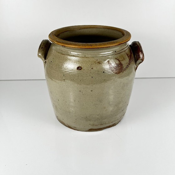 Antigua olla de confit de gres, color gris, 1900 – Macetas, Cerámica (photo 7 of 11)